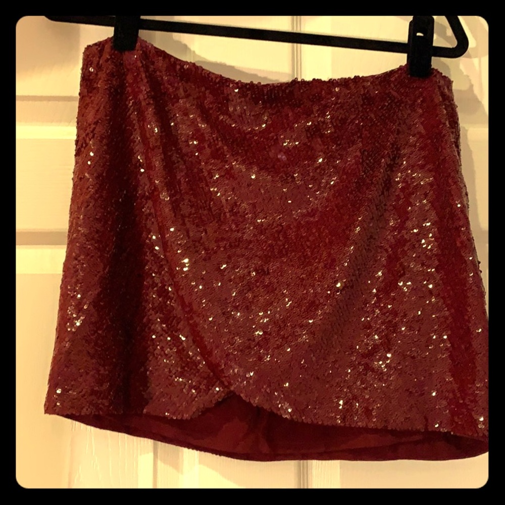 Sequin mini skirt
